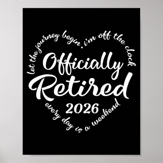 Ly Retired 2026 Hear For Women Retirement  Poster (Vorne)
