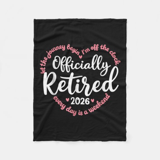 Ly Retired 2026 Weekend Vibes For Retirees Fleecedecke (Vorderseite)