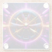 Lyapunov Fraktal Much manipuliert Glasuntersetzer (Rückseite)