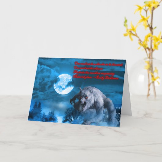 Lycan Halloween Karte (Gelbe Blume)