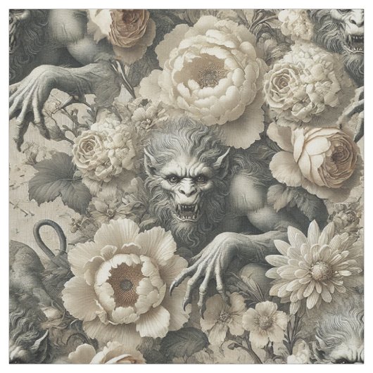 Lycanthropic Splendor - Gothic Statement Tile Stoff (Muster)
