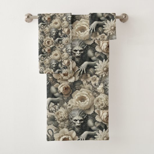 Lycanthropic Splendor - Gothic Viktorianisch Badhandtuch Set (Insitu)