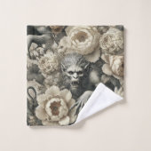 Lycanthropic Splendor - Gothic Viktorianisch Badhandtuch Set (Waschlappen)