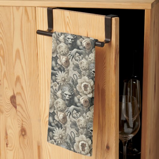 Lycanthropic Splendor - Gothic Viktorianisch Geschirrtuch (Drittel gefaltet)