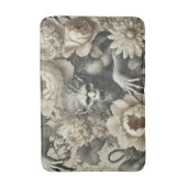 Lycanthropic Splendor - Gothic Werewolf Floral Badematte (Vorderseite Vertikal)