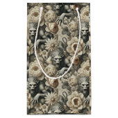 Lycanthropic Splendor - Gothic Werewolf Floral Kleine Geschenktüte (Rückseite)