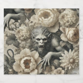 Lycanthropic Splendor - Gothic Werewolf Floral Pil Bierflaschenetikett (Einzelnes Label)