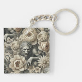 Lycanthropic Splendor - Gothic Werewolf Floral Pil Schlüsselanhänger (Rückseite)