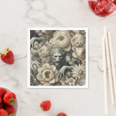 Lycanthropic Splendor - Gothic Werewolf Floral Serviette (Beispiel)