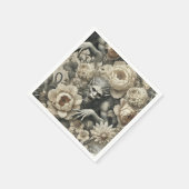 Lycanthropic Splendor - Gothic Werewolf Floral Serviette (Ecke)