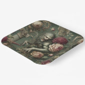 Lycanthropic Verdant – Gothic Floral Design Pappteller (Gewinkelt)