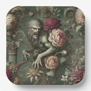 Lycanthropic Verdant – Gothic Floral Design Pappteller