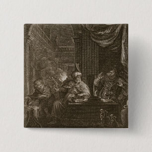 Lycaon gestaltete in einen Wolf, 1731 um (Stich) Button