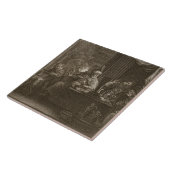 Lycaon gestaltete in einen Wolf, 1731 um (Stich) Fliese (Seite)