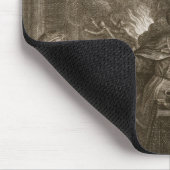 Lycaon gestaltete in einen Wolf, 1731 um (Stich) Mousepad (Ecke)