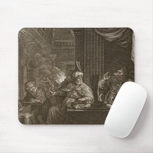 Lycaon gestaltete in einen Wolf, 1731 um (Stich) Mousepad (Mit Mouse)