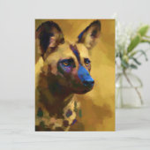 Lycaon Pictus Feiertagskarte (Stehend Vorderseite)