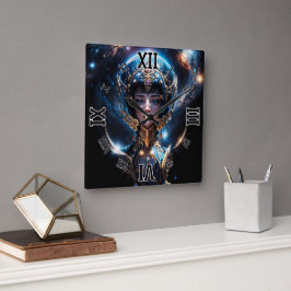 Lycenie Das Licht der Himmel durch Xzendor7 Quadratische Wanduhr