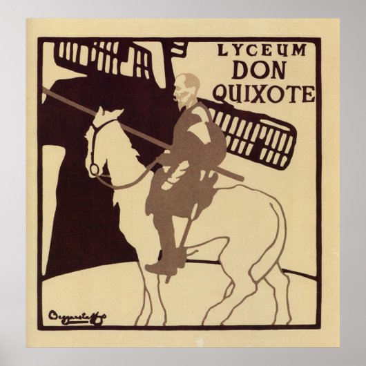 Lyceum Theater Don Quixote Jahrgang Poster (Vorne)