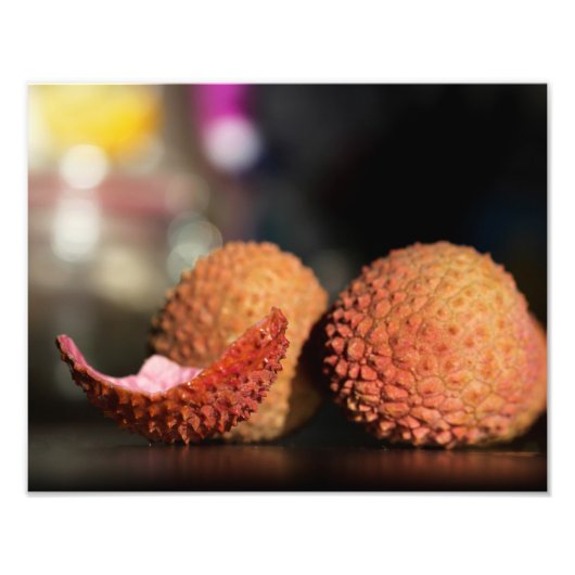 Lychee Fruit Fotografy, Fruit Macro Fotodruck (Vorne)