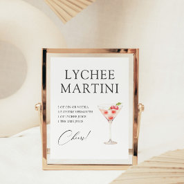 Lychee Martini Cocktail Bar Rezept Poster