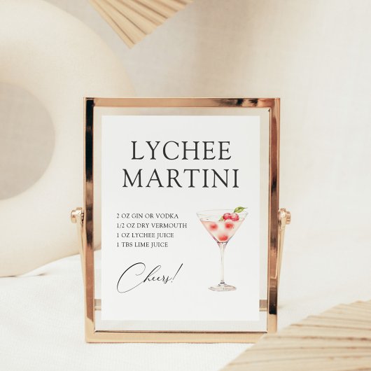 Lychee Martini Cocktail Bar Rezept Poster