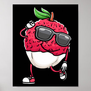 Lychee mit Sungles Lychees tanzen Poster