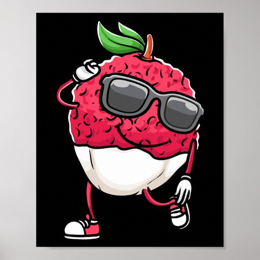 Lychee mit Sungles Lychees tanzen Poster (Vorne)