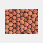 Lychee oder Litchi Frucht vegan und vegetarisch ge Fleecedecke (Vorderseite (Horizontal))