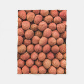 Lychee oder Litchi Frucht vegan und vegetarisch ge Fleecedecke (Vorderseite)