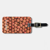 Lychee oder Litchi Frucht vegan und vegetarisch ge Gepäckanhänger (Vorderseite horizontal)
