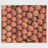 Lychee oder Litchi Frucht vegan und vegetarisch ge Geschenkpapier (Flach)