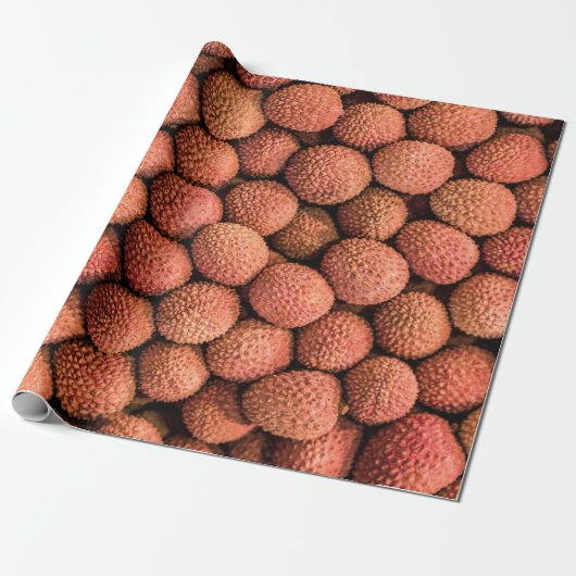 Lychee oder Litchi Frucht vegan und vegetarisch ge Geschenkpapier (Ungerollt)