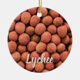 Lychee oder Litchi Frucht vegan und vegetarisch ge Keramik Ornament
