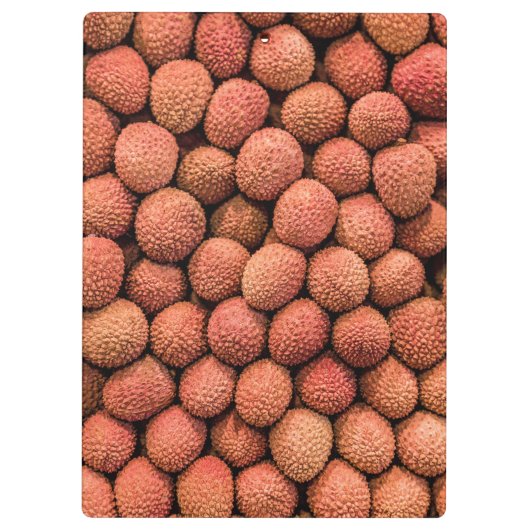 Lychee oder Litchi Frucht vegan und vegetarisch ge Klemmbrett (Rückseite)