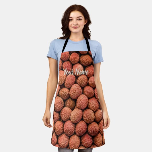 Lychee oder Litchi Frucht vegan und vegetarisch ge Schürze (Getragen)