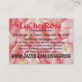 Lycheerose Christus Gebets-Visitenkarte Visitenkarte