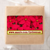 Lycheerose-Poinsettia-Etikett (Insitu)