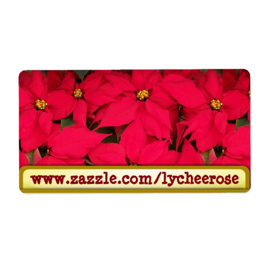 Lycheerose-Poinsettia-Etikett (Vorne)