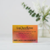 LyCheeRose Visitenkarte (Stehend Vorderseite)