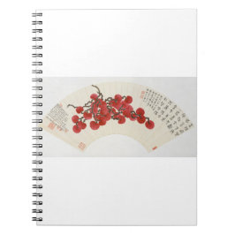 Lychees (1941) chinesische Malerei von Ding Fuzhi. Notizblock