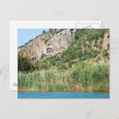 Lycian Rock Tombs, Dalyan, Türkei Postkarte (Vorne/Hinten)