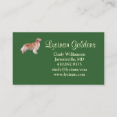 Lycinan Goldens Visitenkarte (Rückseite)