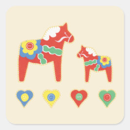 Lycka Till Baby Shocksticker Quadratischer Aufkleber