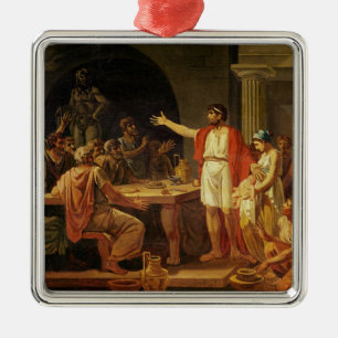 Lycurgus, die Menschen des Altertums von Sparta Silbernes Ornament