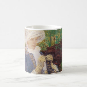 Lydia beim Häkeln im Garten von Marly, Mary Cassat Kaffeetasse