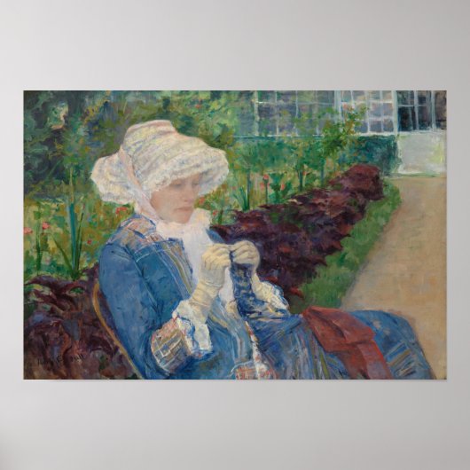 Lydia Crocheting im Garten bei Marly Poster (Vorne)