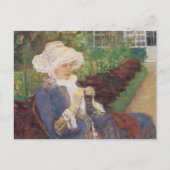 Lydia Crocheting in Garden at Marly, Mary Cassatt Postkarte (Vorderseite)