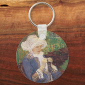 Lydia Crocheting in Garden at Marly, Mary Cassatt Schlüsselanhänger (Vorderseite)