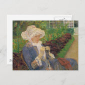 Lydia Crocheting in the Garden of Marly, Mary Cass Postkarte (Vorne/Hinten)